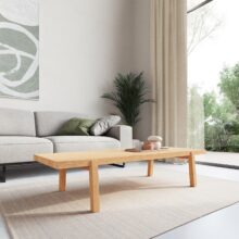 Salontafel 5 Een solistisch meubelstuk die een wat sobere uitstraling heeft met kleine uitsprekende details. Zo staat alles met 5º stevig op zijn plek.